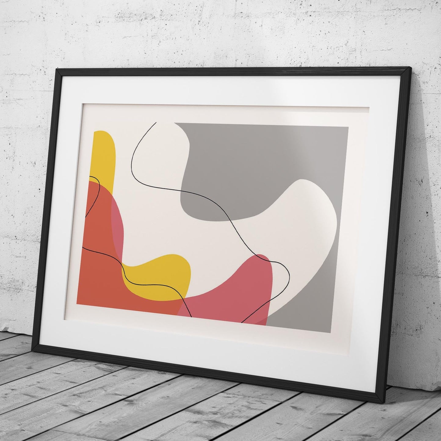 Modern Minimalist Colour Waves - Rolled Poster Wall Art Print-3