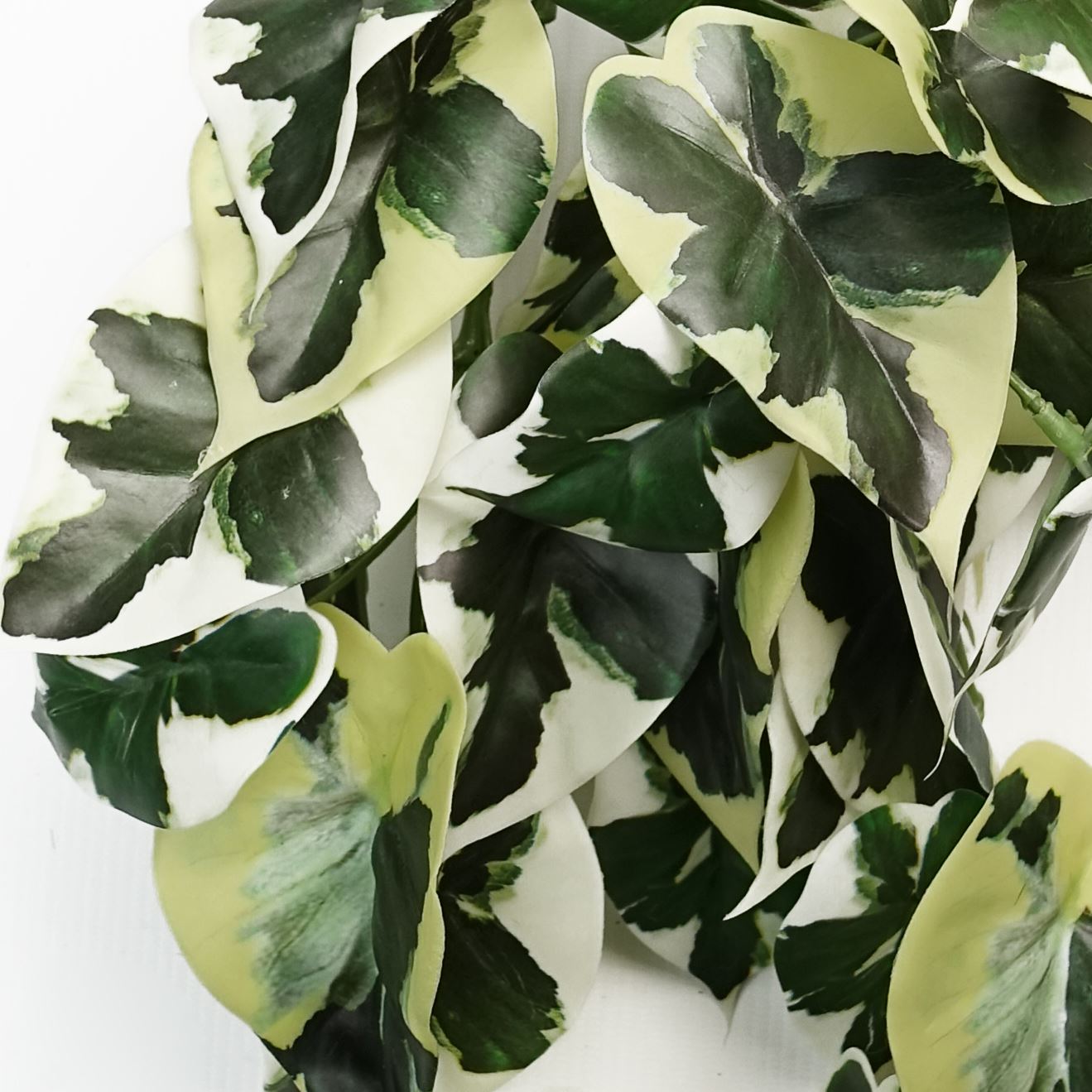 Artificial Hanging Plant Variegated Marble Pothos Plant-1