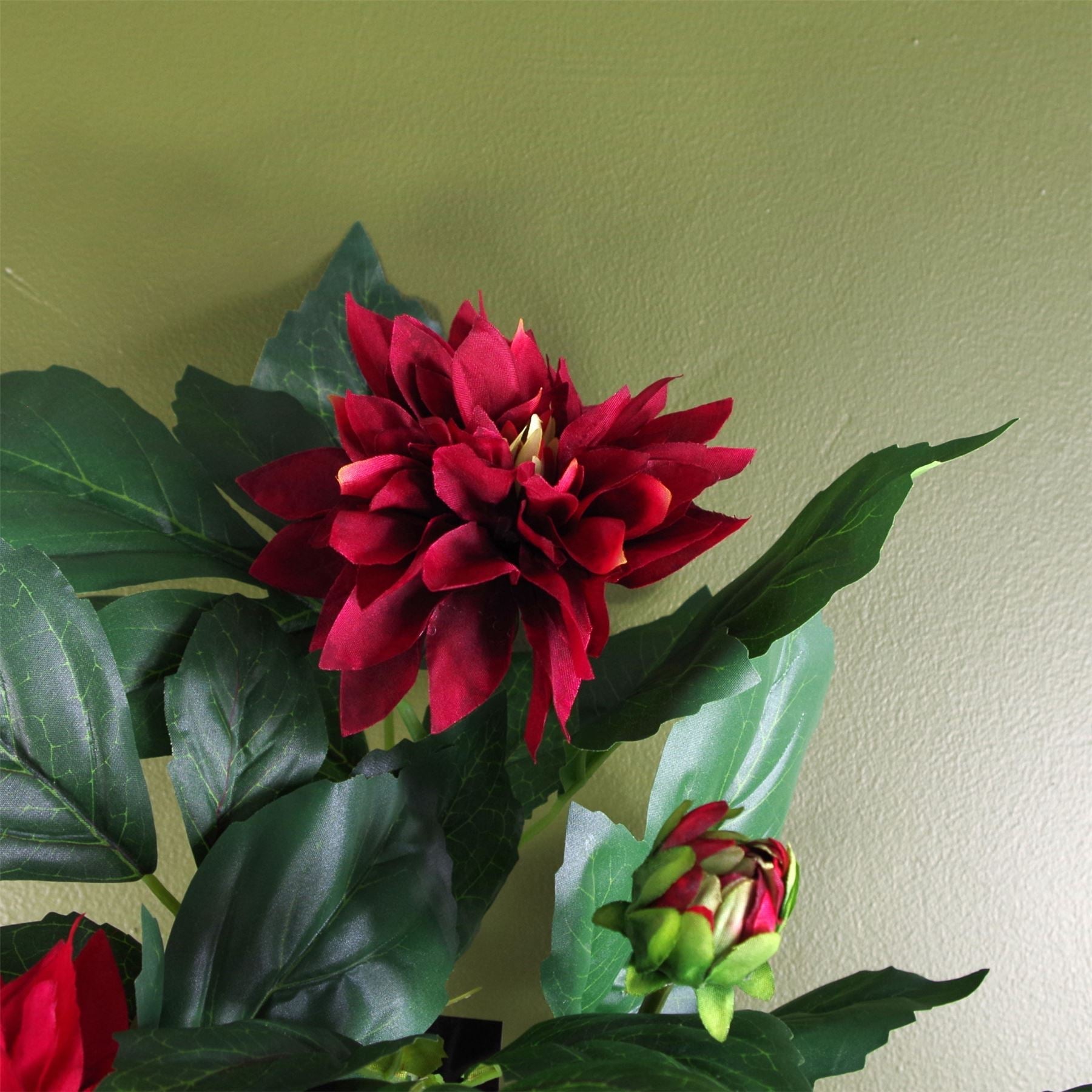 Artificial Dhalia  Plant Flowers Flowering Plant Red Botanik-2