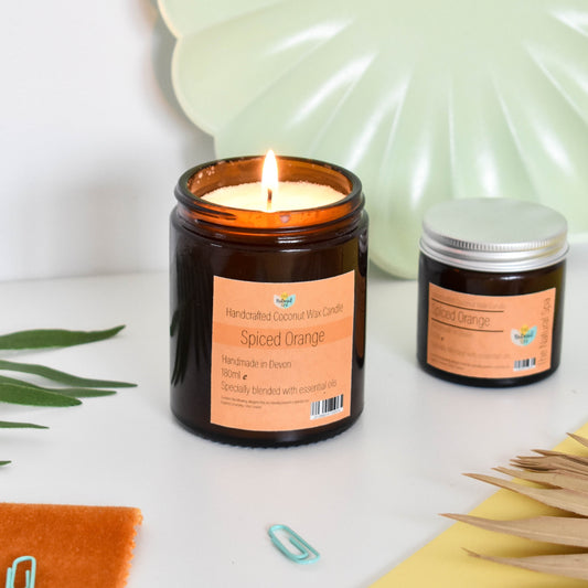 Spiced Orange hand poured coconut wax candle - 2 size options-0