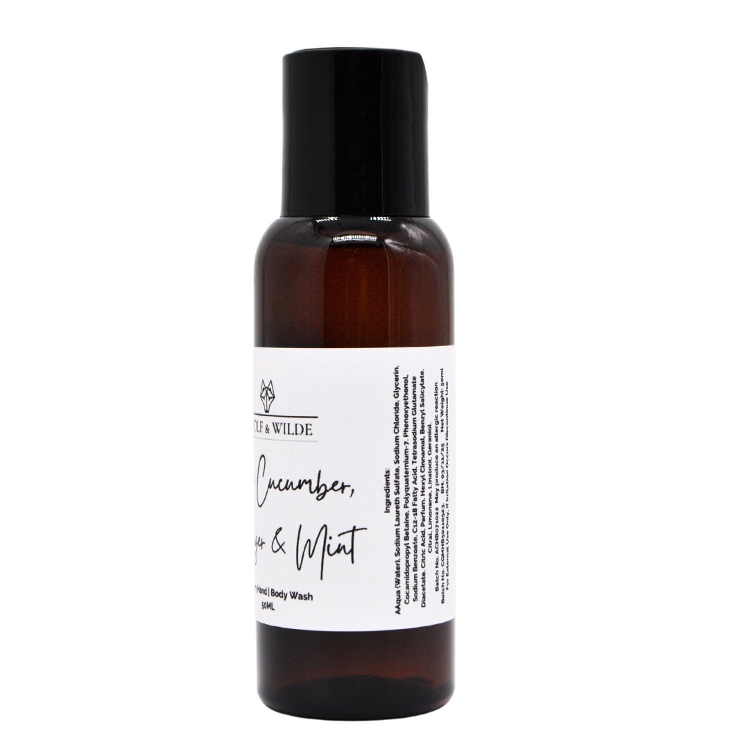 Wilde Cucumber, Ginger & Mint Travel Size Luxury Hand & Body Wash 50ML-2