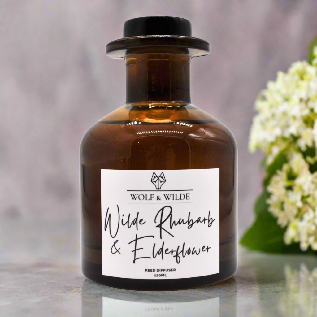 Wilde Rhubarb & Elderflower 120ml Long Lasting Reed Diffuser With 8 High Performance Reeds-1